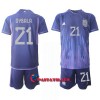 Virallinen Fanipaita + Shortsit Argentiina Paulo Dybala 21 Vieraspelipaita MM-Kisat 2022 - Lasten